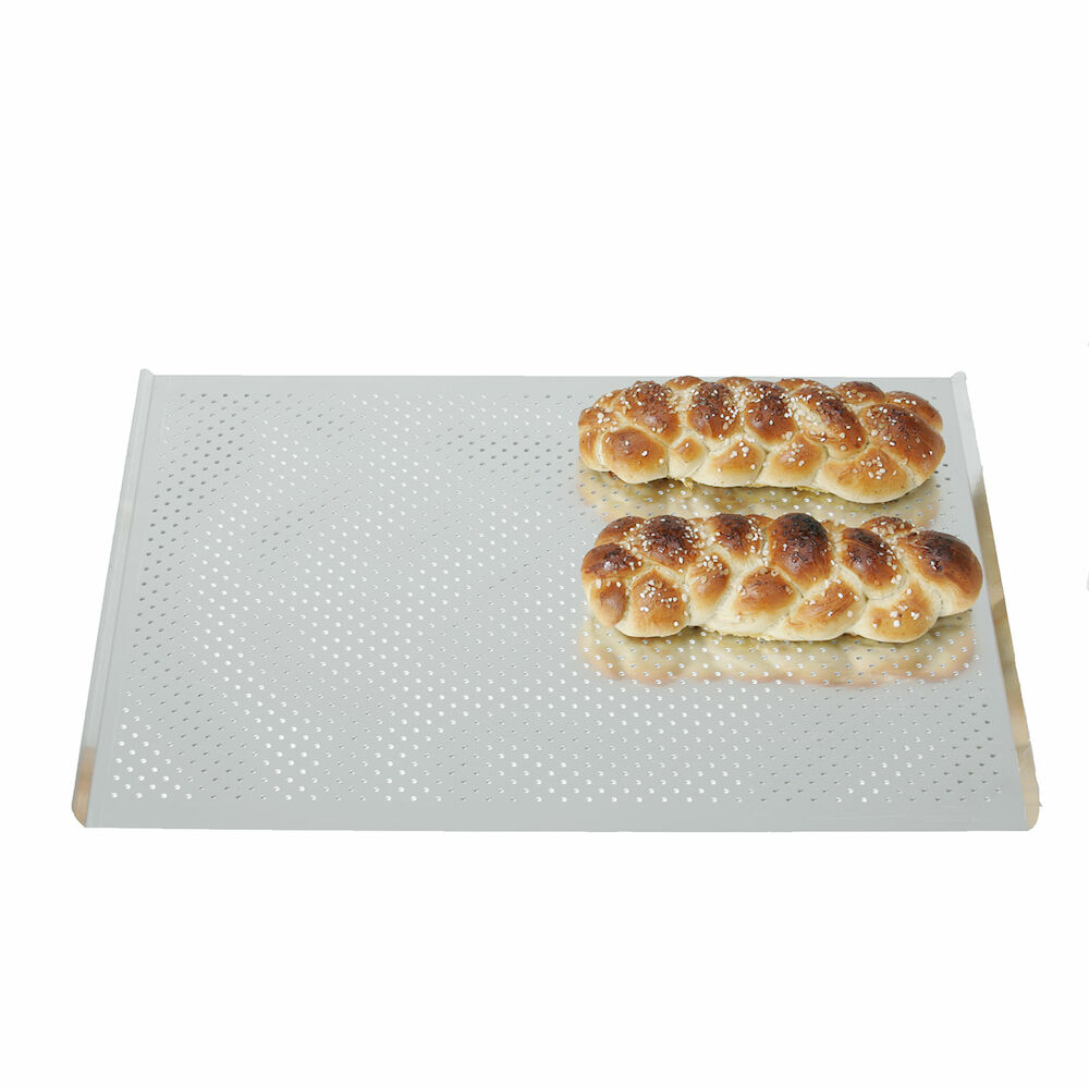 Bakery plate, perforated, aluminium Metos 450x600