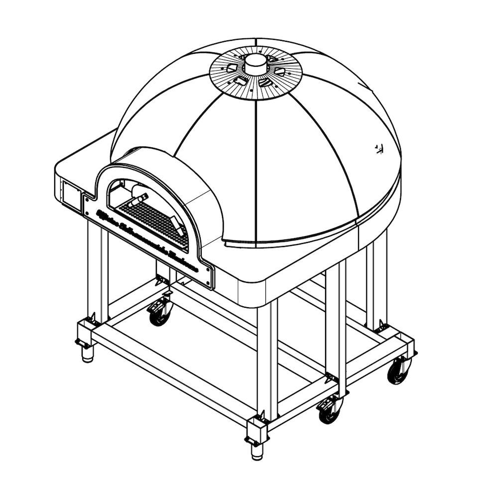 Alus Metos DOME pizzaahjule, ümberpööratav mudel