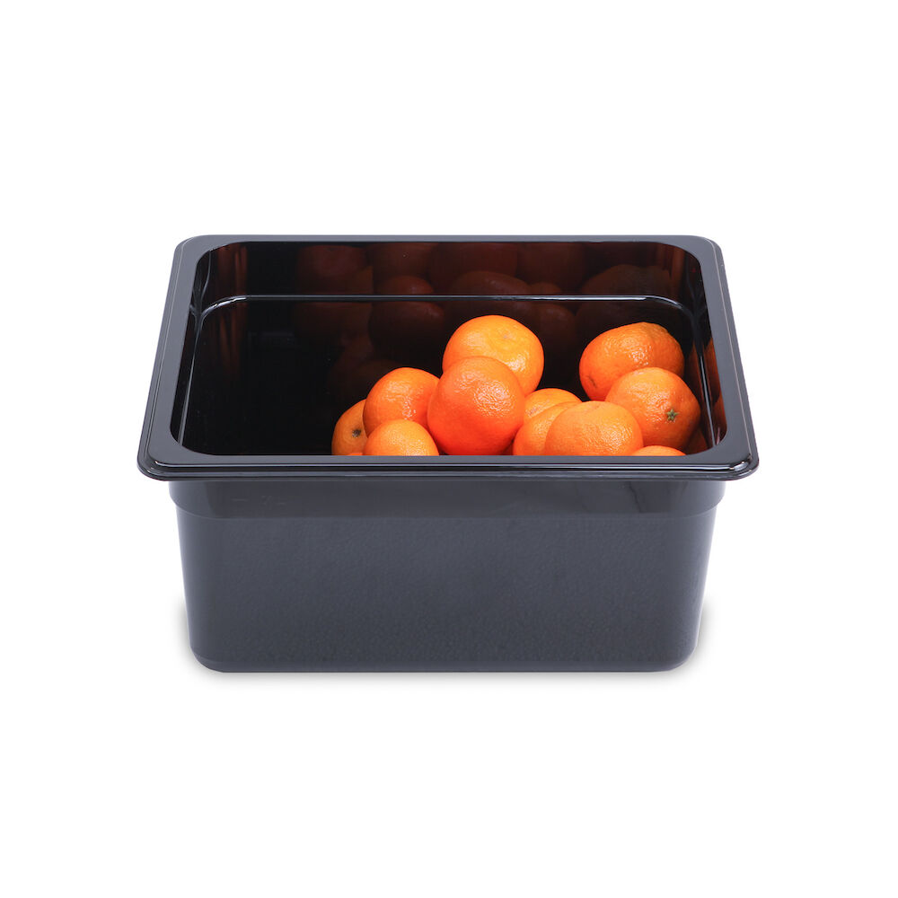 GN-container,plastic,black 1/2-150