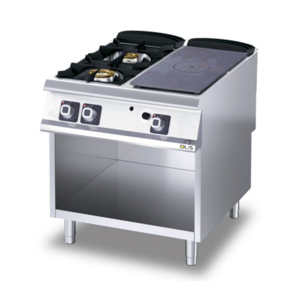 Gas range Metos Diamante D94/10CTGSX with open cupboard