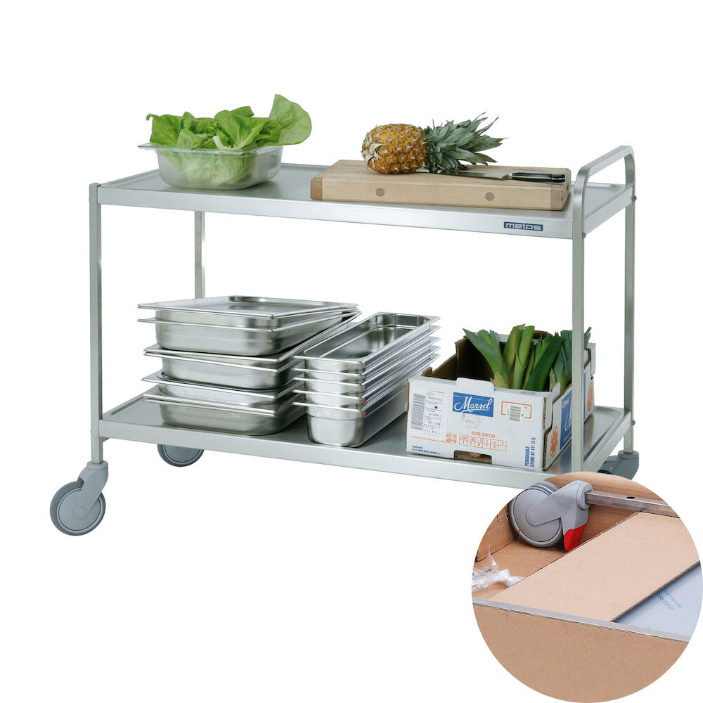 Teeninduskäru Metos SET-105/2 Flat Pack, 2-tasapinda