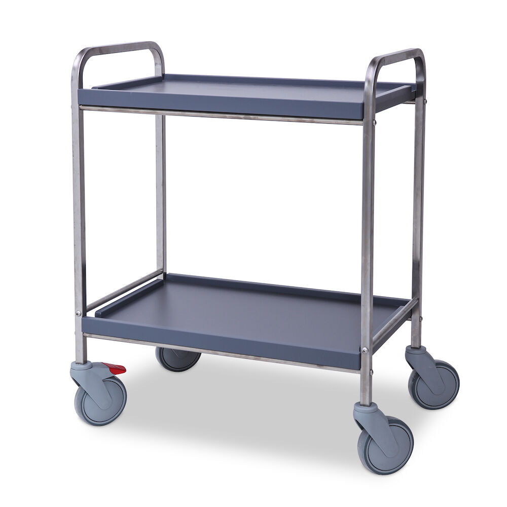 Serving trolley Metos SET-70/2 Flat Pack wooden grey