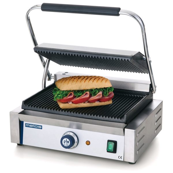 Paninigrill Metos 340×230 mm rihveldatud, üheosaline (UUS) OUTLET